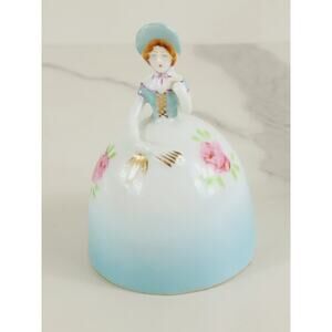Bell Girl Victorian French Style Hoop Skirt 3 1/2"  Porcelain 70's F.W.W. Japan